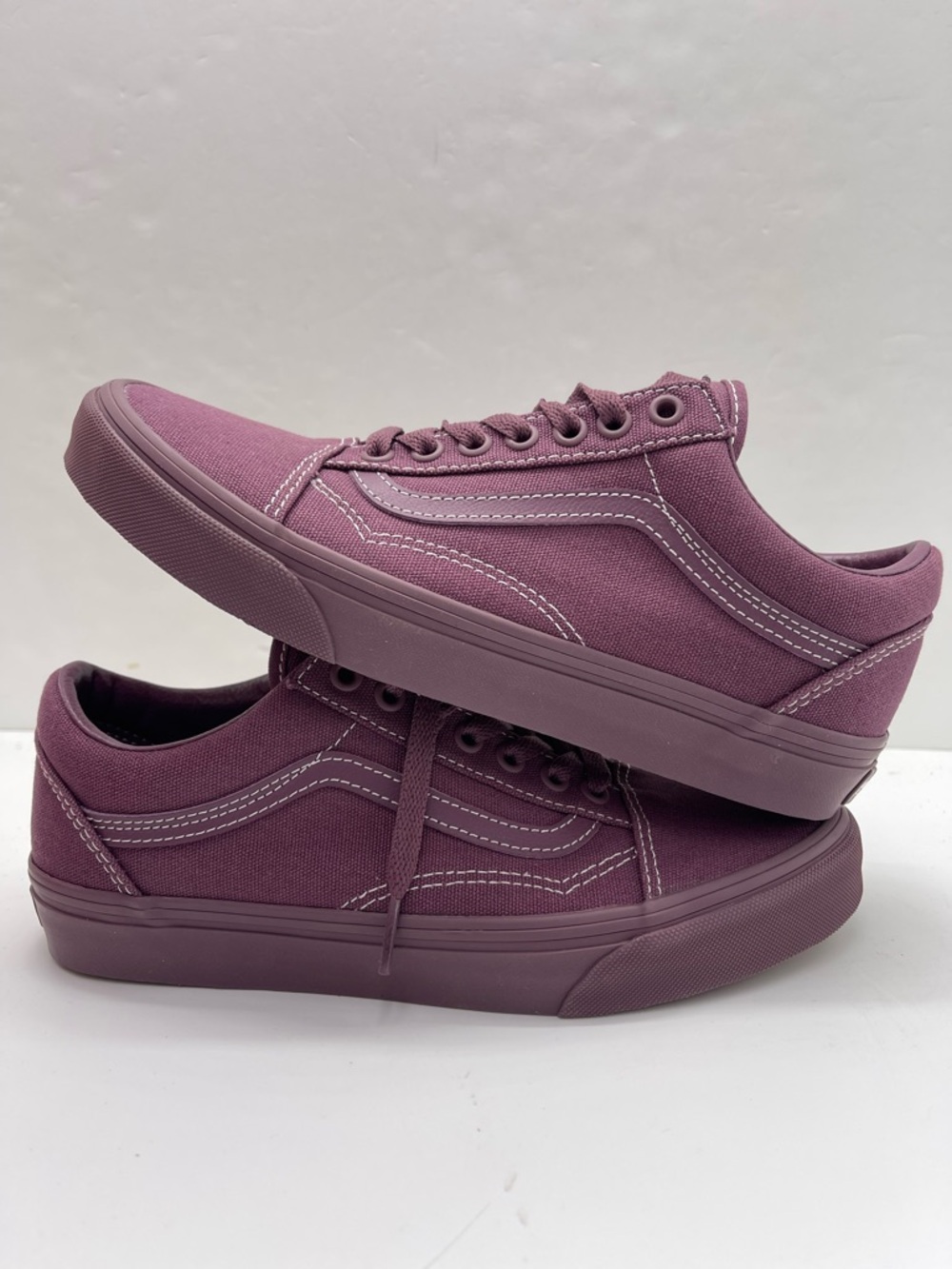 Vans WMNS Old Skool Plum Wine Pastel Mono Sneakers NWT - Picture 6 of 16